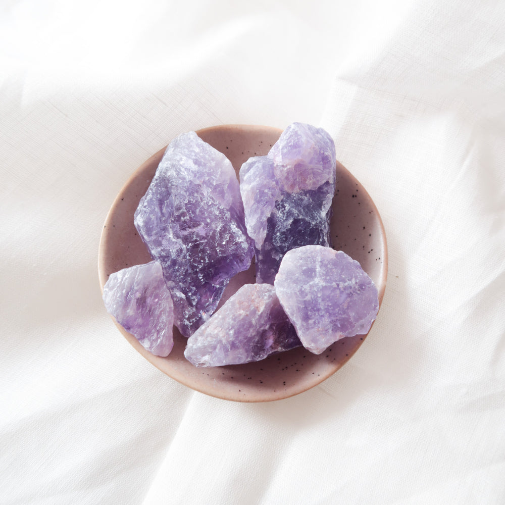 Desert Rose Small Natural Rough Purple Amethyst Crystal Pieces