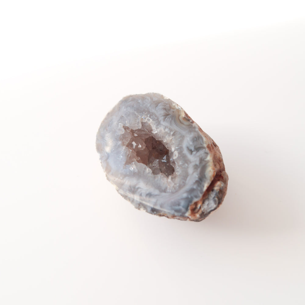 
                  
                    Natural Light Blue Mini Druzy Agate Geode Half
                  
                