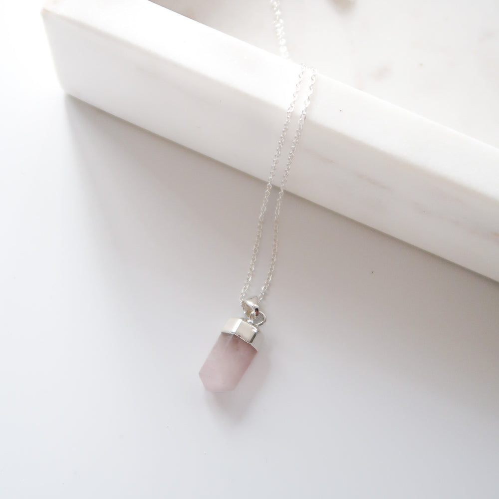 
                  
                    Crystal Point Necklace with Sterling Silver Chain
                  
                