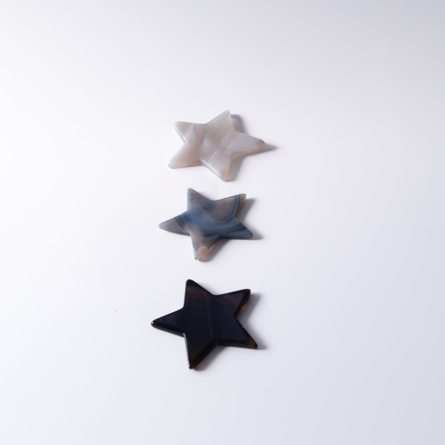 
                  
                    Natural Blue, Black and Grey Polished Agate Shaped Stars 
                  
                