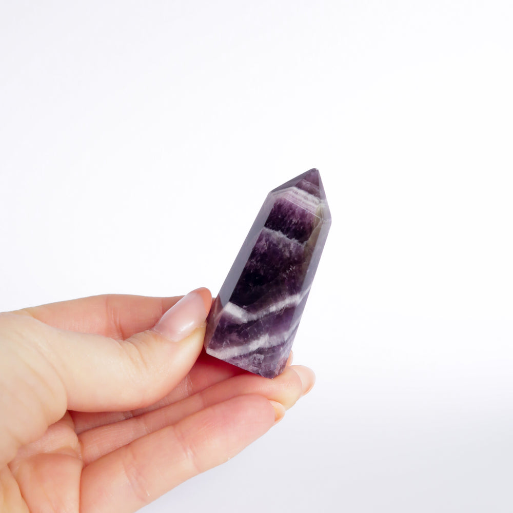 
                  
                    Purple Chevron Amethyst Crystal Points
                  
                