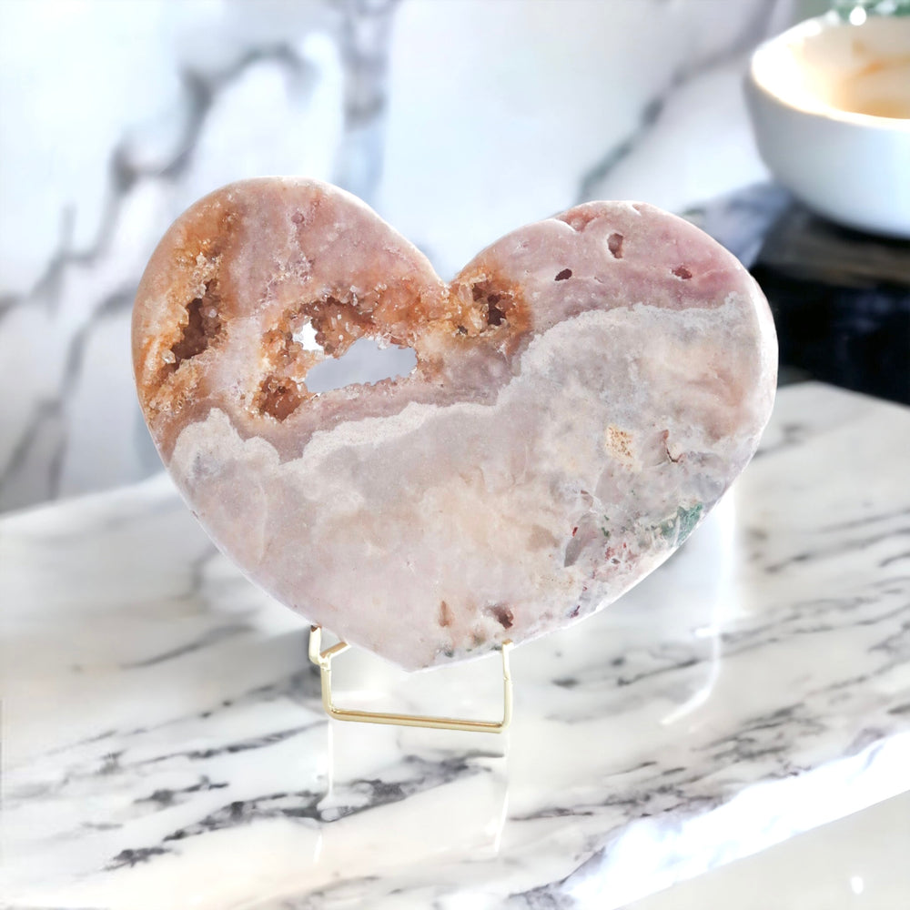 
                  
                    Pink Amethyst Heart with Stand | Polished
                  
                